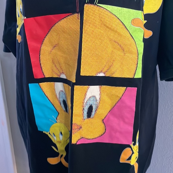Vintage Looney Tunes Black Tweety Bird T-Shirt - Picture 3 of 5